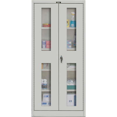 Hallowell MedSafe Antimicrobial 825S18EV Ventilated Door Storage Cabinet 48x18x78 Unassembled