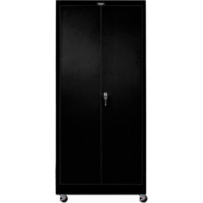 Hallowell 825S24MA-ME 800 Series Solid Door Mobile Storage Cabinet, 48x24x78, Ebony, Assembled