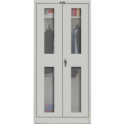 Hallowell MedSafe Antimicrobial 835W18EVA Ventilated Door Wardrobe Cabinet 36x18x78 Assembled