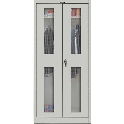 Hallowell MedSafe Antimicrobial 845W18EV Ventilated Door Wardrobe Cabinet 48x18x78 Unassembled