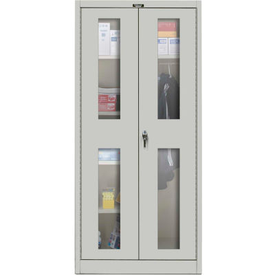 Hallowell MedSafe Antimicrobial 855C18SVA Safety-View Door Combination Cabinet 36x18x78 Assembled
