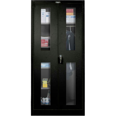 Hallowell 865C18SV-ME 800 Series Safety-View Door Combination Cabinet, 48x18x78, Ebony,Unassembled