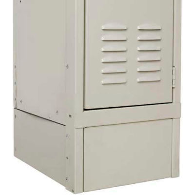 Hallowell KCFB15PT Steel Locker Accessory - Closed Front Base 15"W x 6"H - Tan