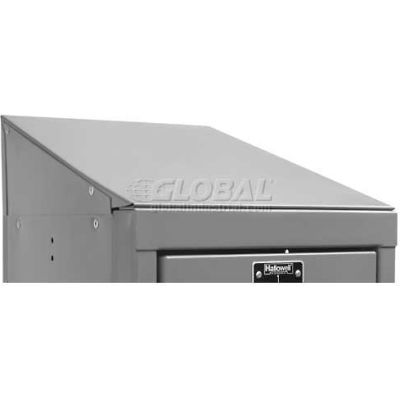 Hallowell KISTT1518HG Steel Locker Accessory, Individual Slope Top 15"W x 18"D x 6"H - Dark Gray