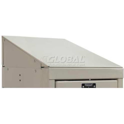 Hallowell KISTT1821PT Steel Locker Accessory - Individual Slope Top 18"W x 21"D x 7"H - Tan