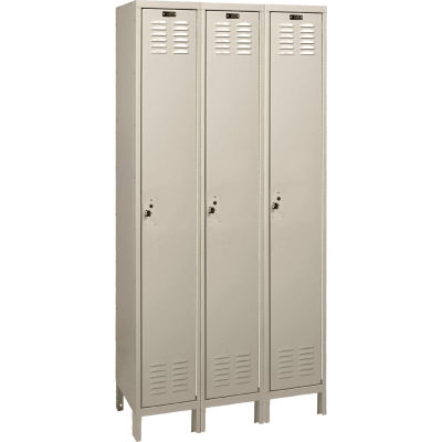Hallowell UH3258-1A-PT ValueMaxLocker - 12"x15"x72" - Single Tier - 3 Wide - Assembled - Tan