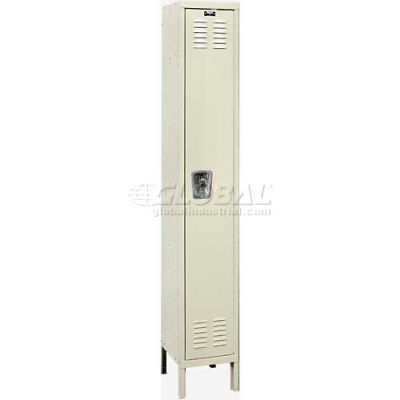 Hallowell URB1258-1A-PT Ready-Built Locker 12"W x 15"D x 72"H Single Tier 1 Wide - Tan