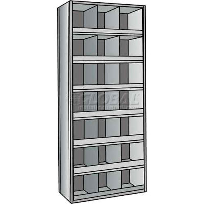 Hallowell 5536-12HG Hi-Tech 21 Bins Parts Bin Unit 36"W x 12"D x 87"H Gray Starter