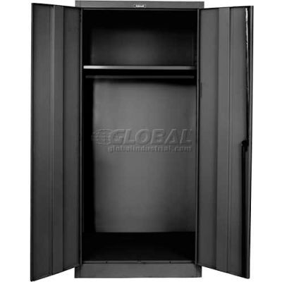 Hallowell 835W18ME Wardrobe Cabinet, 36"W x 18"D x 78"H, Midnight Ebony, Knock-Down