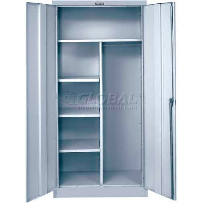 Hallowell MedSafe Antimicrobial 855C18A-PL-AM Combination Cabinet 36x18x78 Platinum Assembled