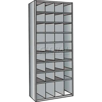 Hallowell A5527-18HG Hi-Tech Parts Bin Unit 36"W x 18"D x 87"H Gray Add-on 36 Bins