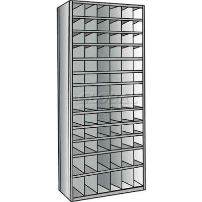 Hallowell A5529-12HG Hi-Tech Parts Bin Unit 36"W x 12"D x 87"H Gray Add-on 78 Bins