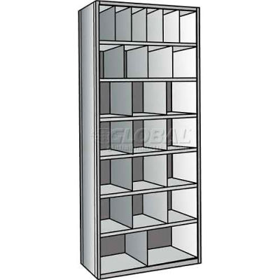 Hallowell A5534-18HG Hi-Tech Parts Bin Unit 36"W x 18"D x 87"H Gray Add-on 24 Bins
