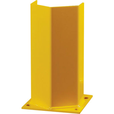 Hallowell Steel Post Protector, 4.25"L x 4.25"W x 18"H, Safety Yellow