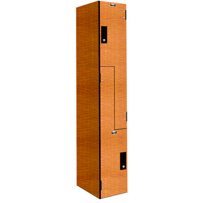 Hallowell VersaMax Double Tier 2 Door Phenolic Locker W/ Key Cam Lock, 12"Wx18"Dx42"H, Assembled