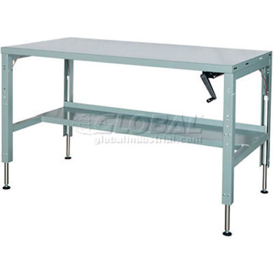 Parent Standard Workbench W/ C Channel Leg, Steel Square Edge, 72"W x 29"D, Gray