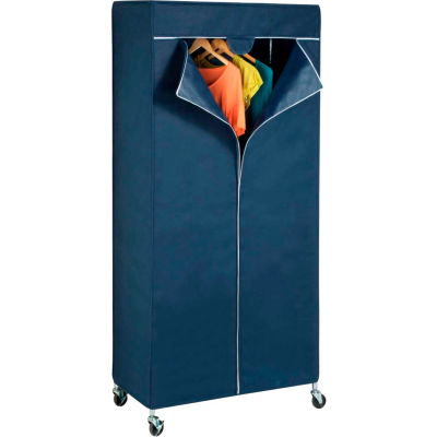 Urban Garment Rack Cover, Blue , 35-13/16"L x 17-11/16"W x 73-3/16"H
