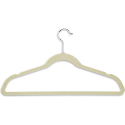 Velvet Touch Suit Hanger, Ivory, 50-Pack - Pkg Qty 2