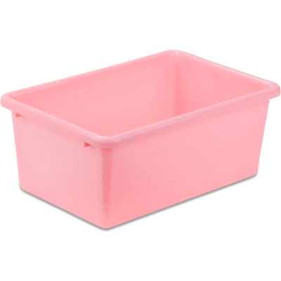 Small Plastic Bin 11-3/4"L x 7-3/4"W x 5"H - Light Pink - Pkg Qty 5