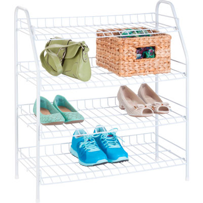4-Tier Wire Shelf - White