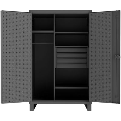 Durham Heavy Duty Pegboard & Shelf Cabinet HDWCP244878-4M95 - 12 Gauge 48-3/16"W x 24-1/16"D x 78"H