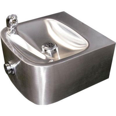 Haws® Single Bubbler Wall Mount Drinking Fountain, Stainless Steel