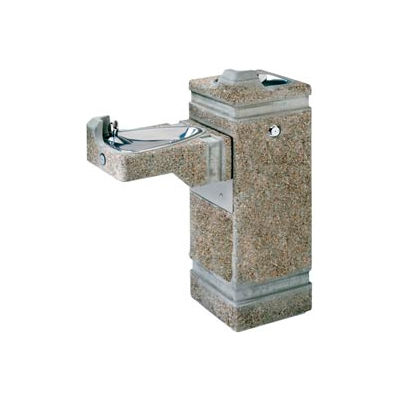 Haws® Hi-Lo Concrete Outdoor Pedestal Drinking Fountain