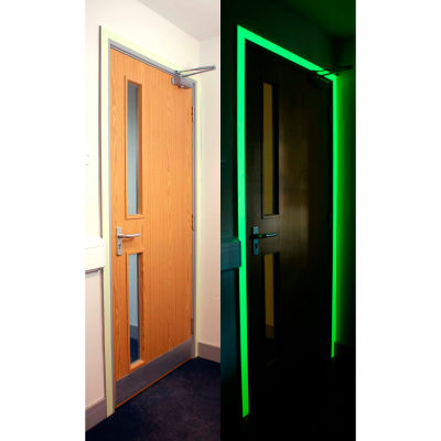 Heskins Photoluminescent Egress Tape, Glow In The Dark, 2" x 30'