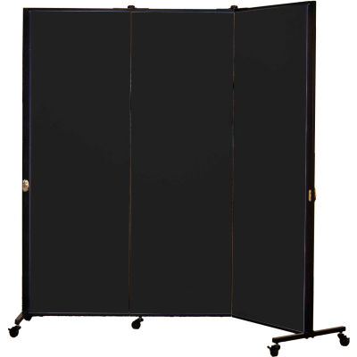 Healthflex Portable Medical Privacy Screen, 3-Panel, Charcoal