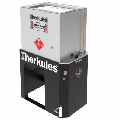 Herkules Automatic Paint Gun Washer W/ Flow-Through Brush & Fluid Transfer System, 2 Gun & 2 Cup Cap