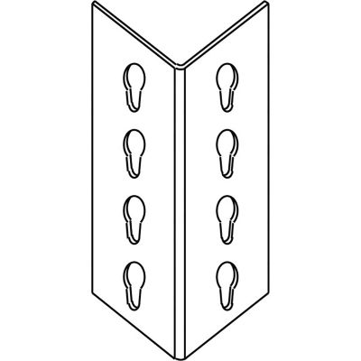 Hallowell Standard Duty Angle Post 1-7/8"W x 1-7/8"D x 72"H - 14 Gauge