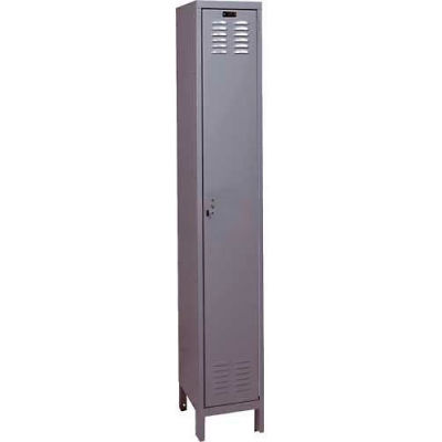 Hallowell UH1258-1HG ValueMax Locker 12"W x 15"D x 72"H - Single Tier 1 Wide KD - Dark Gray