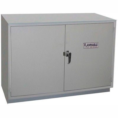 HEMCO® Solvent/Flammable Cabinet, 30"W x 22"D x 35-1/4"H, 2 Doors, White