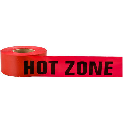 DQE® Hot Zone Tape, 500 Ft Roll, Red