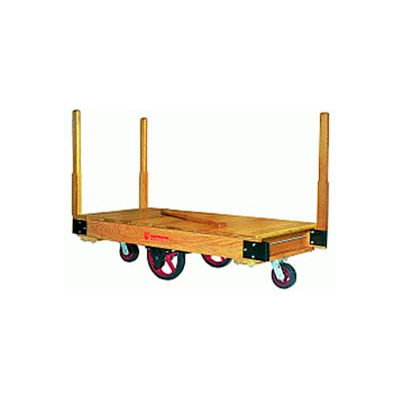 Hamilton® Tilt Truck 30 x 48 Solid Wood - Plastex Wheels 1500 Lb. Cap.