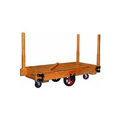 Hamilton® Tilt Truck 36 x 72 Solid Wood - Mold-on Rubber Wheels 3000 Lb. Cap.
