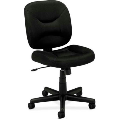 basyx® by HON® Armless Task Chair - Fabric - Low Back - Black