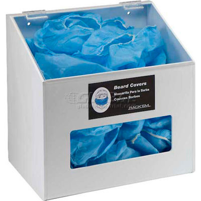 Horizon Mfg. 1-Compartment White Hair Net/Beard Cover/Shoe Cover/Arm Protector Dispenser