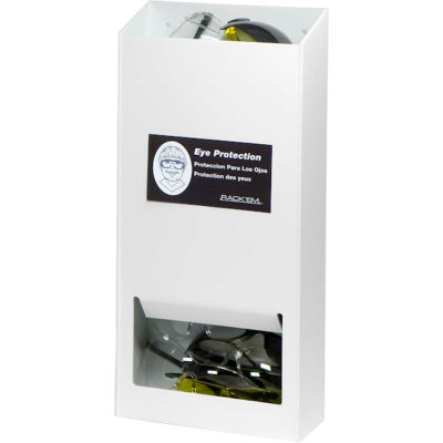 Horizon Mfg. 20 Pair Visitor Safety Glasses Dispenser No Lid, 5144-W, 4"L