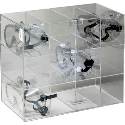 Horizon Mfg. Safety Glass Holder With Door, 5205, Holds 12 Glasses, 7-3/4"L