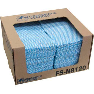 TaskBrand® Counter Food Service Towel, Blue, 12" x 21", 200/Case, N-F110QCB