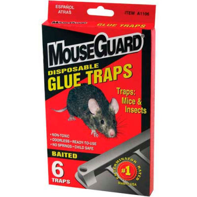Mouse Guard Disposable Mouse Glue Traps, 6 Pack - A1106 - Pkg Qty 12