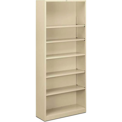 HON® Brigade Bookcases Brigade Steel Six-Shelf Bookcase 34-1/2W Putty