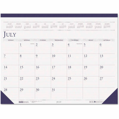 House of Doolittle 100% Recycled Academic Desk Pad Calendar, 18.5 x 13, 2021-2022