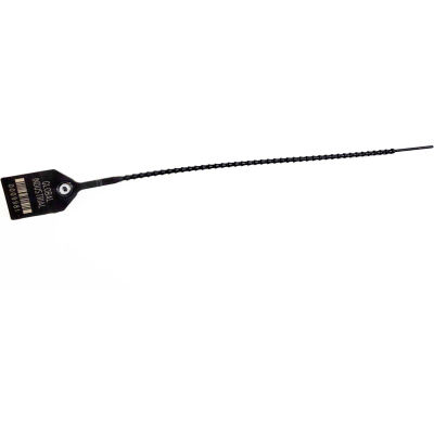 Global Industrial Variable Length, Plastic 12" Seal, Black, 100/Pack