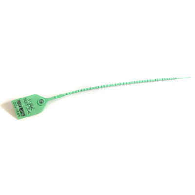 Global Industrial Variable Length, Plastic 12" Seal, Pastel Green, 100/Pack