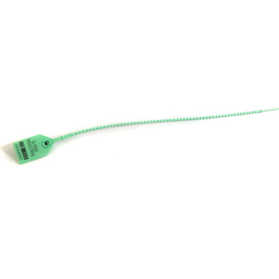 Global Industrial Variable Length, Plastic 15" Seal, Pastel Green, 100/Pack