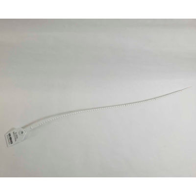 Global Industrial Variable Length, Plastic 18" Seal, White, 100/Pack