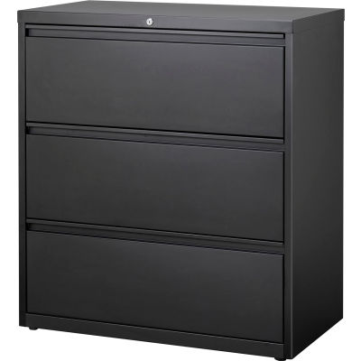 Hirsh Industries® HL10000 Series® Lateral File 36" Wide 3-Drawer - Black
