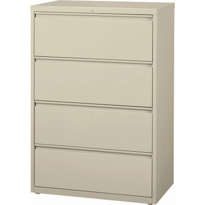 Hirsh Industries® HL10000 Series® Lateral File 36" Wide 4-Drawer - Putty